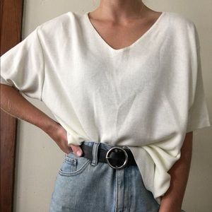 White v neck top